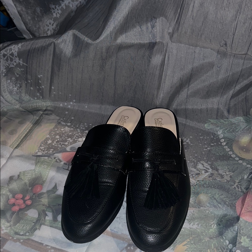 Catherine malandrino Black Leather Tassel Loafers - Classic Men's Slip-On
